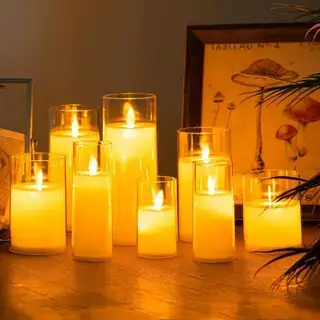 Nến cốc điện tử trang trí nhà cửa, nhà hàng, sự kiện, đám cưới ngọn lắc lung linh như nến thật