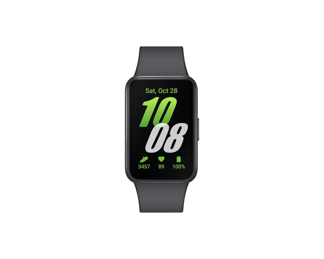 Galaxy Fit3 với thân máy và dây đeo nhìn nghiêng