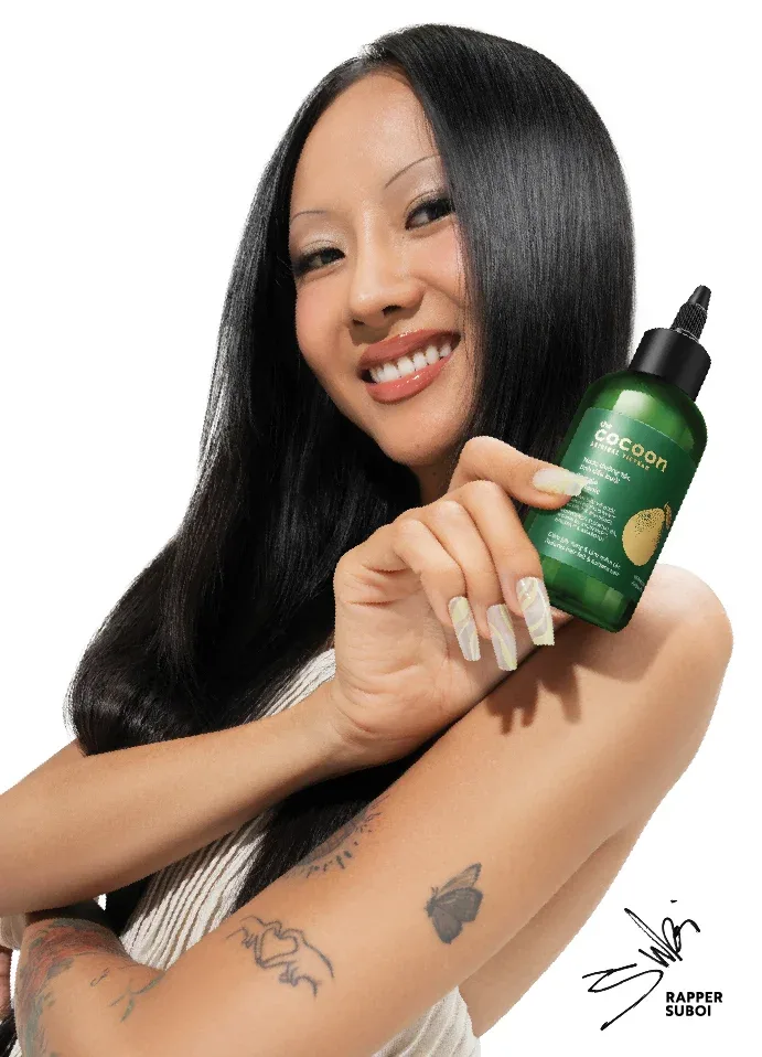 Suboi trong ảnh giới thiệu sản phẩm dưỡng tóc Cocoon